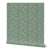 pharaoh hound floral teal