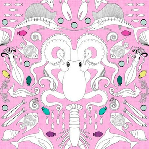 Ocean Damask (Bubblegum)