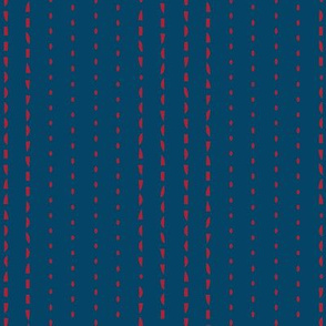 Blue with intermittent red stripes