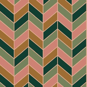 Jumbled Retro Chevron Pattern 