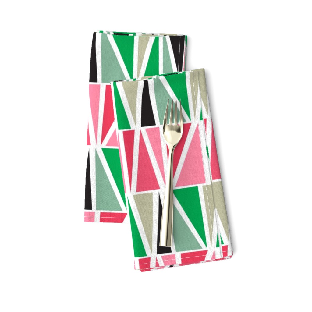 watermelon abstract triangles colour block 