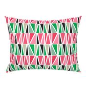 watermelon abstract triangles colour block 