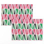 watermelon abstract triangles colour block 