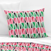 watermelon abstract triangles colour block 