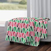 watermelon abstract triangles colour block 