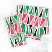 watermelon abstract triangles colour block 