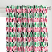 watermelon abstract triangles colour block 