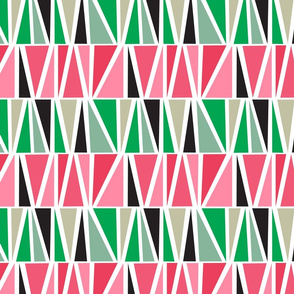 watermelon abstract triangles colour block 