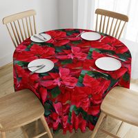 2RedPoinsettiasFQHolidayTeaTowel