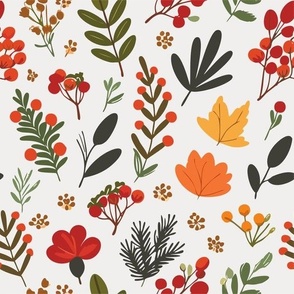 Lucia 1 - Floral Christmas pattern