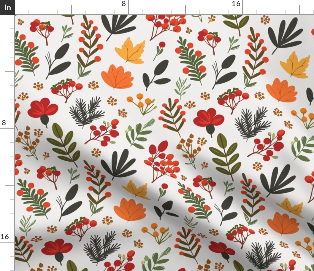 Lucia 1 - Floral Christmas pattern