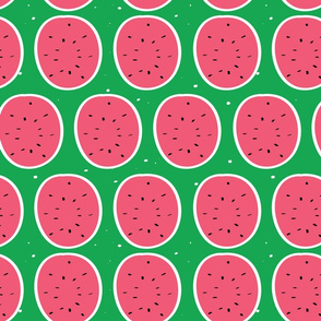 watermelon abstract circle polka dots summer fresh geometrics