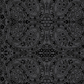 paisley black-grey