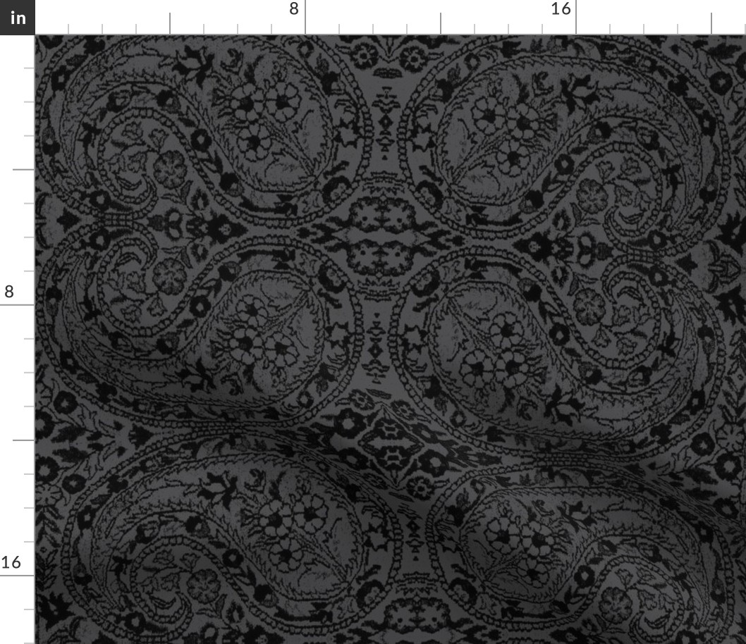 paisley black-grey