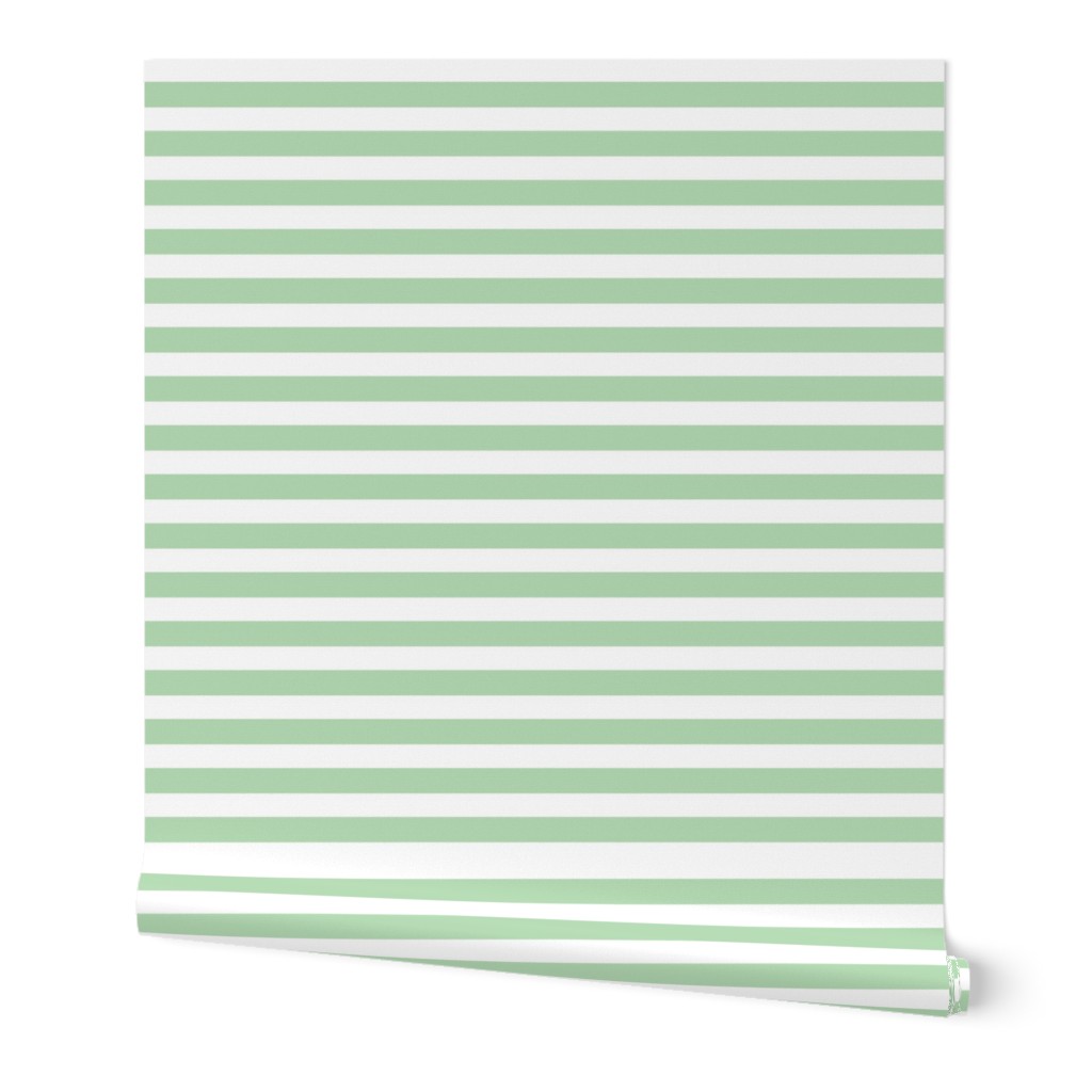 Mint large horizontal ticking stripe _ coordinate