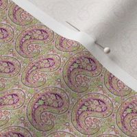 paisley green-lilac-red small