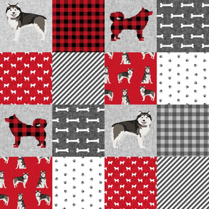 malamute pet quilt a dog breed fabric quilt collection cheater