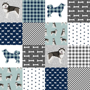 malamute pet quilt b dog breed fabric quilt collection cheater