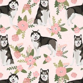 malamute pet quilt d dog breed fabric quilt collection floral coordinate