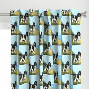 Landseer Newfoundland Beach Scene Fabric