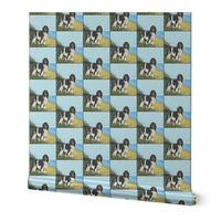 Landseer Newfoundland Beach Scene Fabric