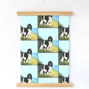 Landseer Newfoundland Beach Scene Fabric