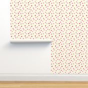 Pink on cream watercolor stains || polka dot pattern for nursery, baby girl