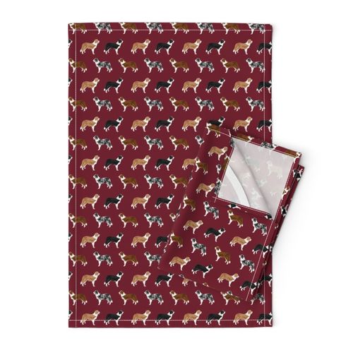 border collie mixed coats dog breed fabric burgundy