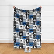 4 Wheel/ATV/A little Dirt Never Hurt - Wholecloth Cheater Quilt - Blue