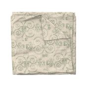 Modern Farmhouse Ikat ~ Ivory Sage Green