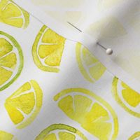 watercolor lemon slices