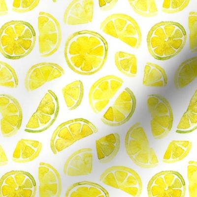 watercolor lemon slices