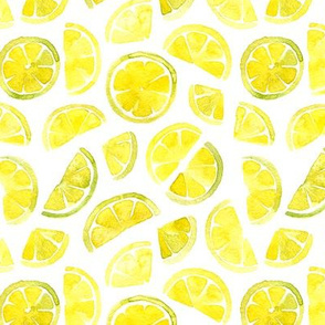 watercolor lemon slices