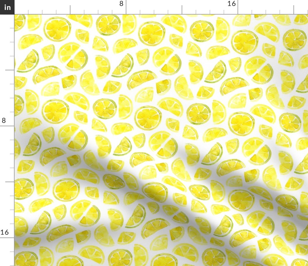 watercolor lemon slices