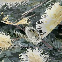 English Victorian Banksia Christmas Sage Winter White