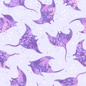 Beautiful violet mantas