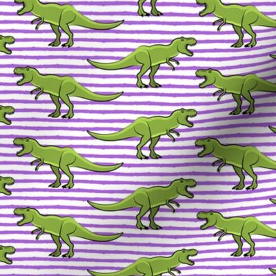 trex - purple stripes - dinosaur 