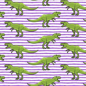trex - purple stripes - dinosaur 