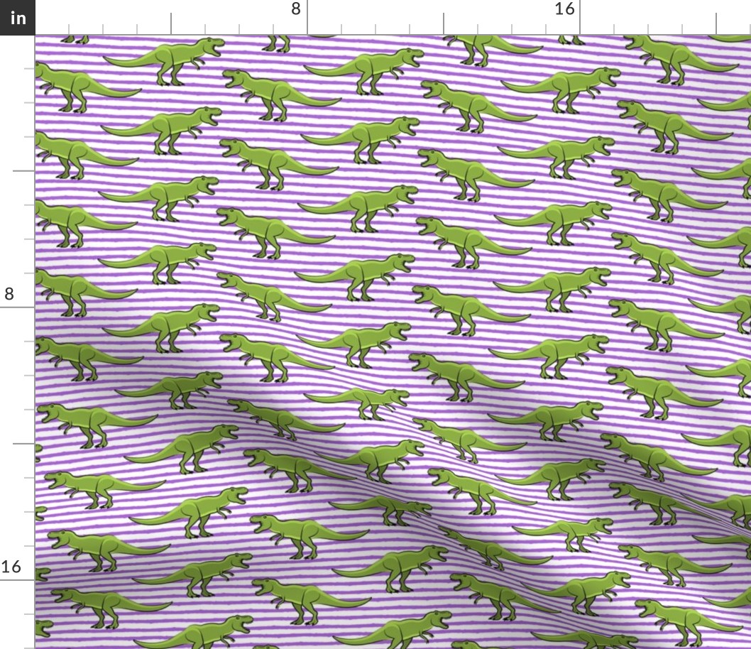 trex - purple stripes - dinosaur 