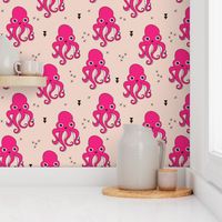 Adorable squid fish octopus geometric ocean theme under water deep sea paradise girls SMALL