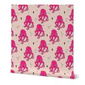 Adorable squid fish octopus geometric ocean theme under water deep sea paradise girls SMALL