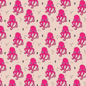 Adorable squid fish octopus geometric ocean theme under water deep sea paradise girls SMALL