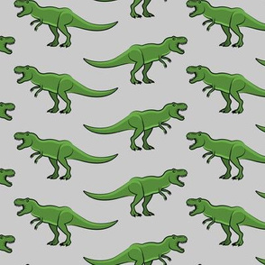 t-rex  - dinosaur on grey