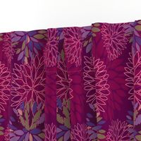 violet & purple autumn flowers pattern