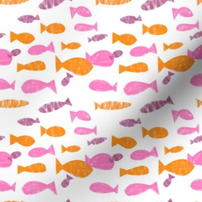 Fishy-fishy - pink and orange