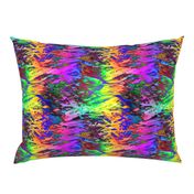 fishes spirit energy waves abstract sunset fuchsia purple orange