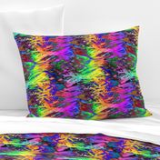 fishes spirit energy waves abstract sunset fuchsia purple orange