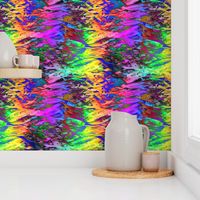 fishes spirit energy waves abstract sunset fuchsia purple orange