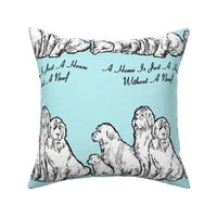 Newfoundland dog home vs house fabric or wallpaper