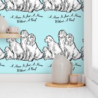 Newfoundland dog home vs house fabric or wallpaper